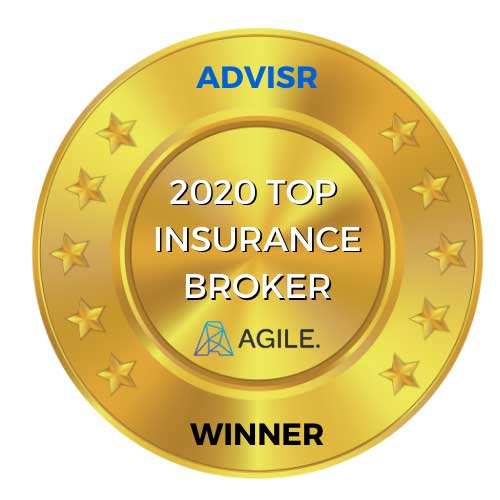 2020 top insurance broker medal given by Advisr